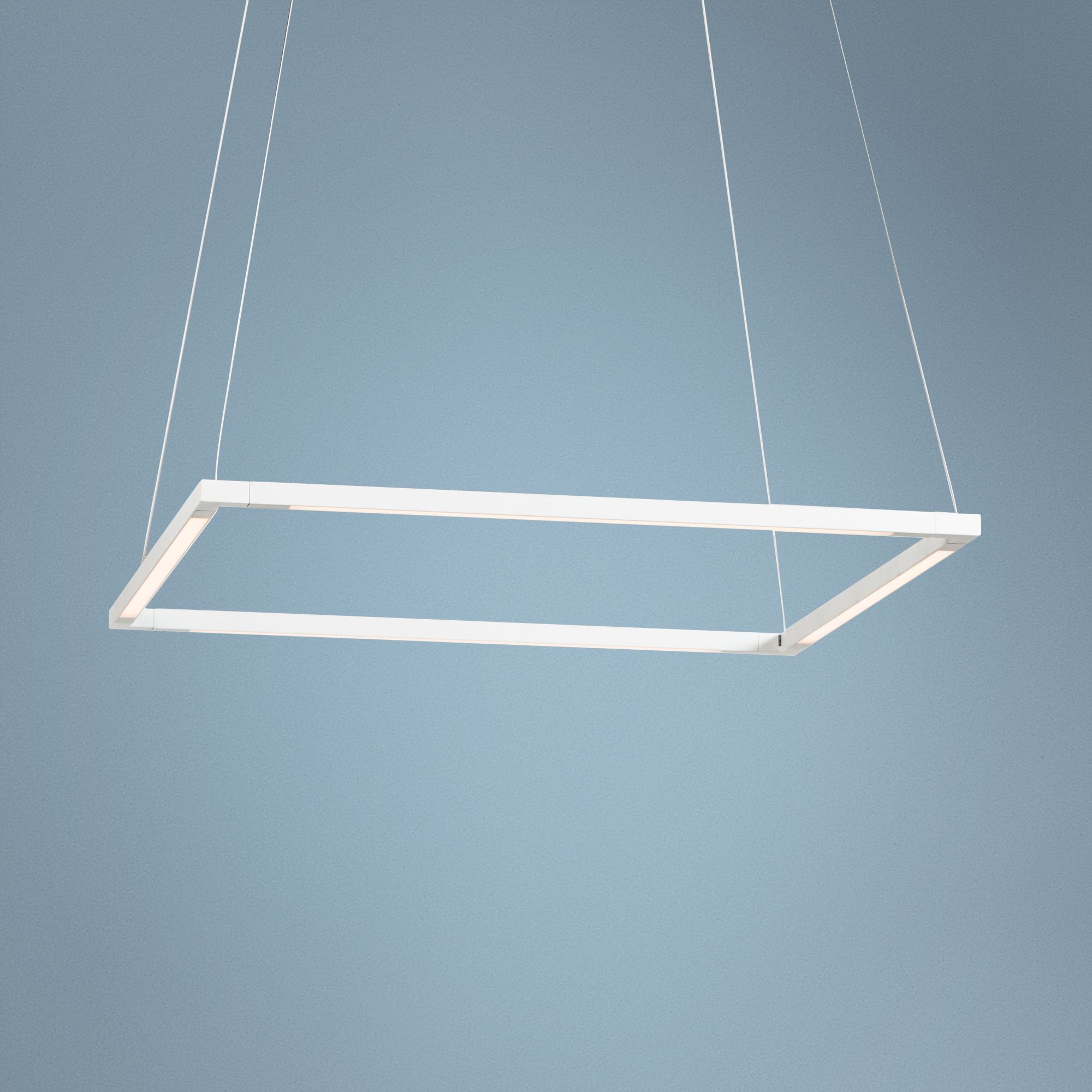 white square pendant light