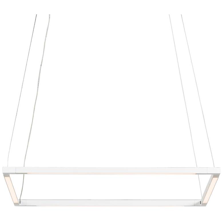 Image 3 Koncept Z-Bar Square 18 inch Wide Modern Matte White LED Pendant Light more views