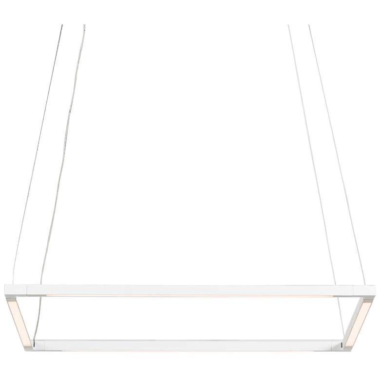 Image 3 Koncept Z-Bar Square 18" Wide Modern Matte White LED Pendant Light more views