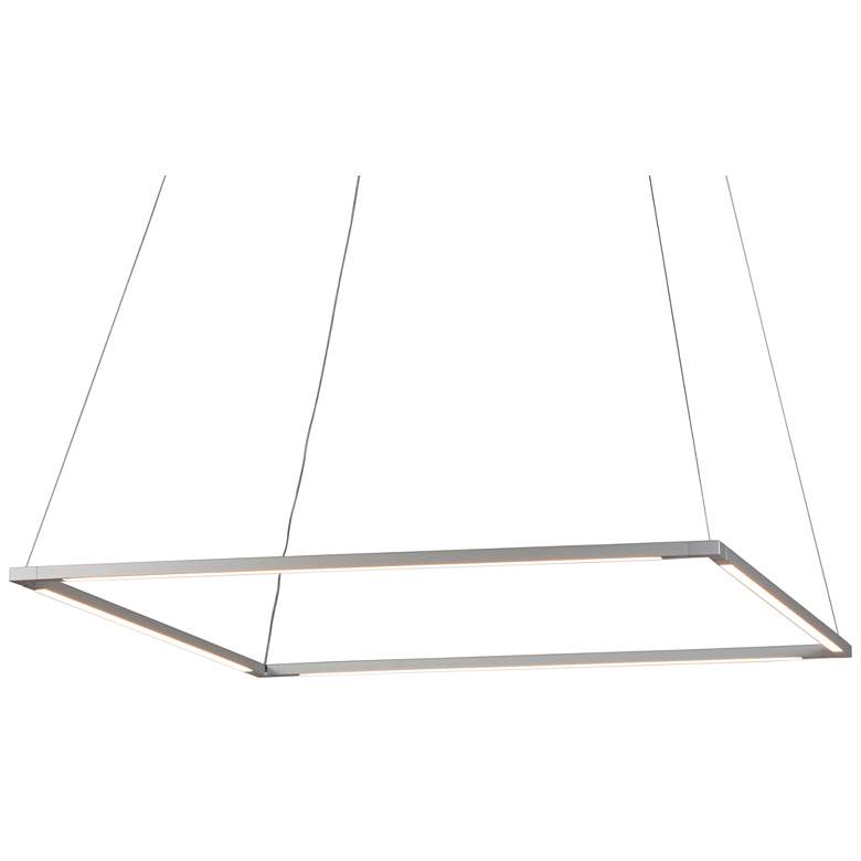 Image 2 Koncept Z-Bar Square 26 inch Wide Silver LED Pendant Light