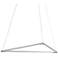 Koncept Z-Bar Triangle 26 1/2" Wide Silver LED Pendant Light