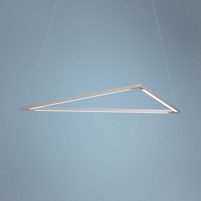 Image 1 Koncept Z-Bar Triangle 26 1/2" Wide Silver LED Pendant Light