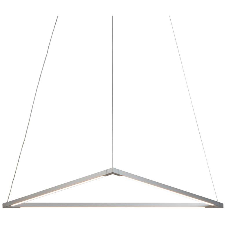 Image 3 Koncept Z-Bar Triangle 26 1/2 inch Wide Silver LED Pendant Light more views