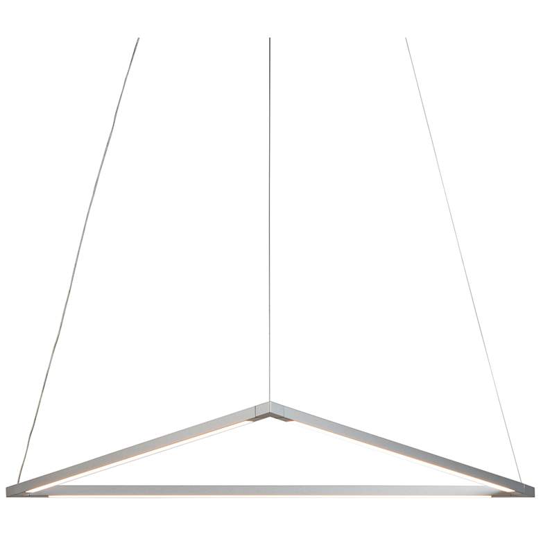 Image 3 Koncept Z-Bar Triangle 26 1/2" Wide Silver LED Pendant Light more views