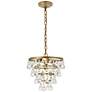 3_Kora 13" Wide Brass and Clear Crystal 3-Light Pendant