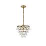 5_Kora 13" Wide Brass and Clear Crystal 3-Light Pendant more views