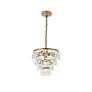6_Kora 13" Wide Brass and Clear Crystal 3-Light Pendant more views