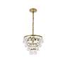 7_Kora 13" Wide Brass and Clear Crystal 3-Light Pendant more views