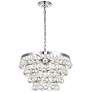 2_Kora 17" Wide Chrome and Clear Crystal 5-LIght Pendant