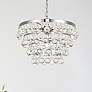 1_Kora 17" Wide Chrome and Clear Crystal 5-LIght Pendant