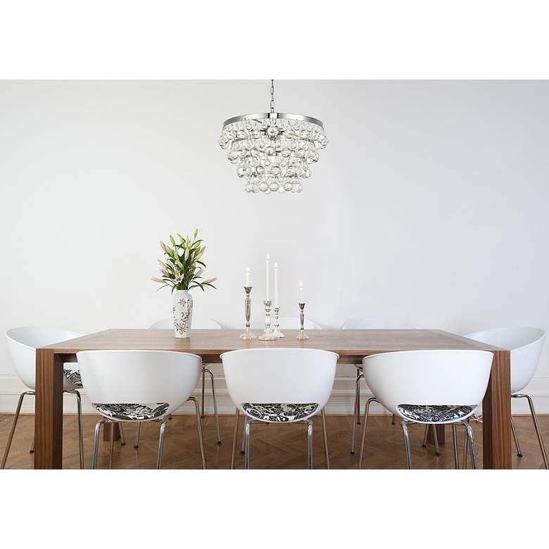 Image 3 Kora 17" Wide Chrome and Clear Crystal 5-LIght Pendant more views