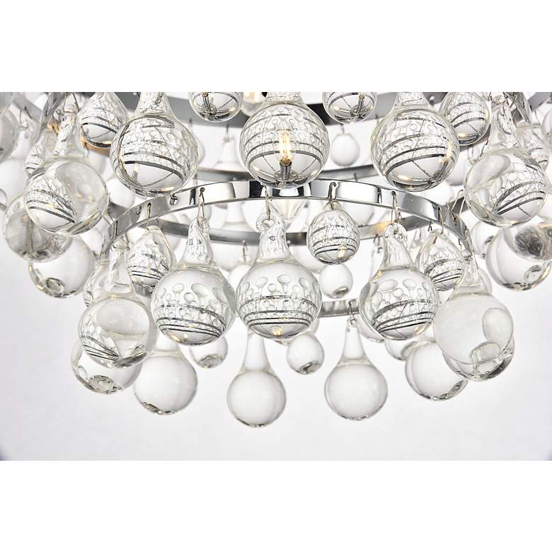 Image 5 Kora 17" Wide Chrome and Clear Crystal 5-LIght Pendant more views