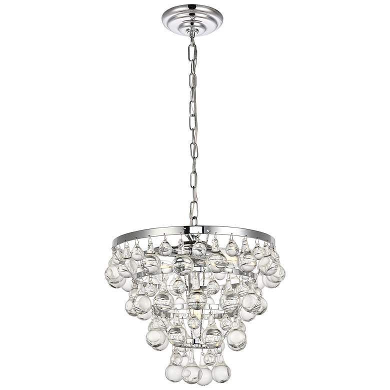 Image 2 Kora Collection 13" Wide Chrome Finish 3-Light Pendant