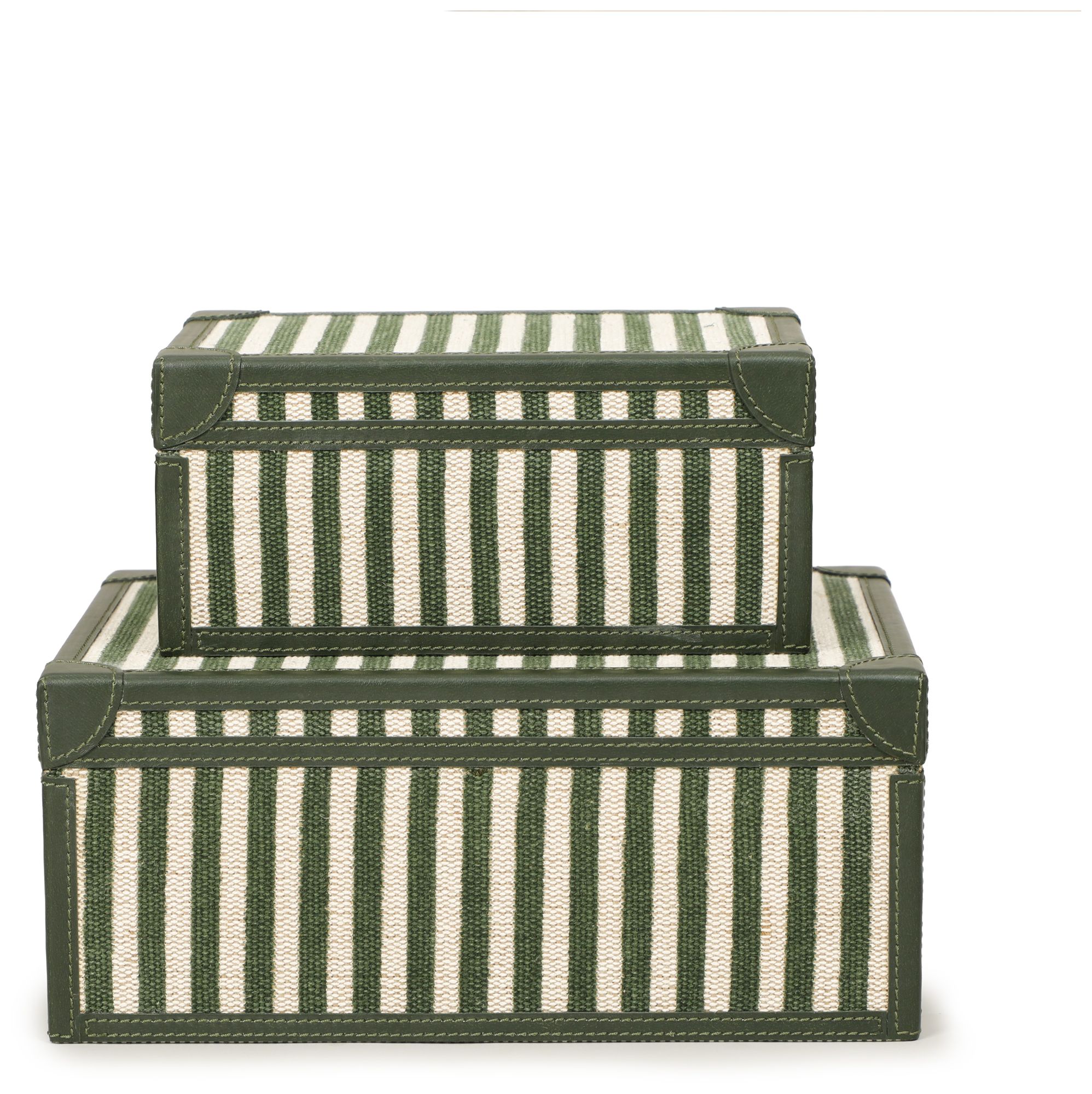 Image 3 Kora Green Cotton Jute Designer Jewelry Box Set more views