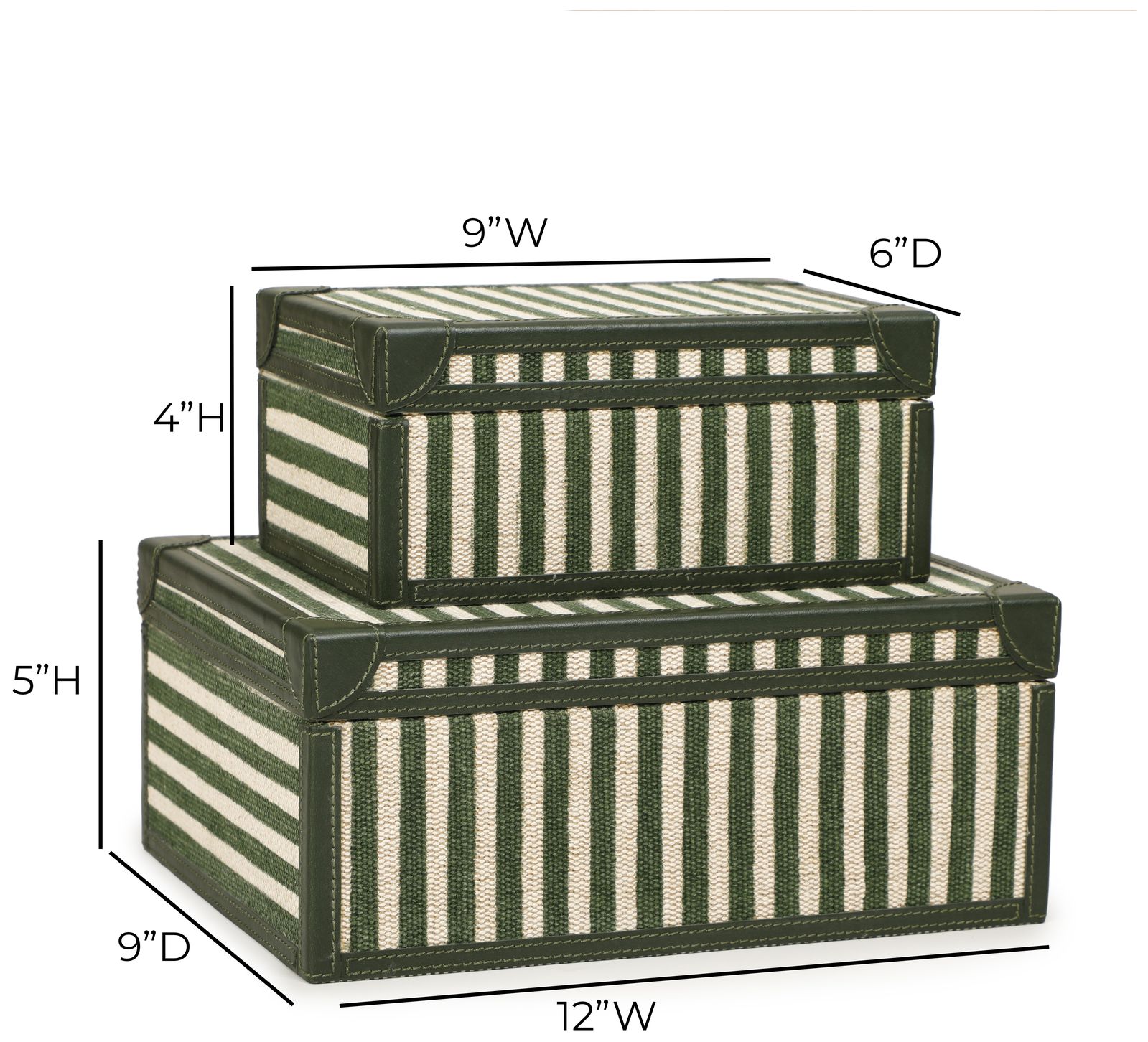 Kora Green Cotton Jute Designer Jewelry Box Set