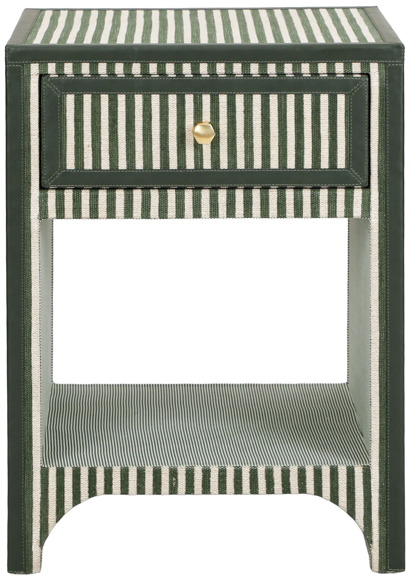 Image 2 Kora Green Cotton Jute Designer Nightstand more views