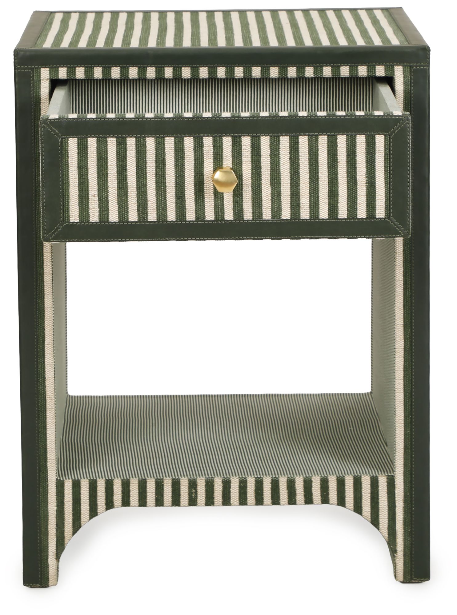 Image 3 Kora Green Cotton Jute Designer Nightstand more views