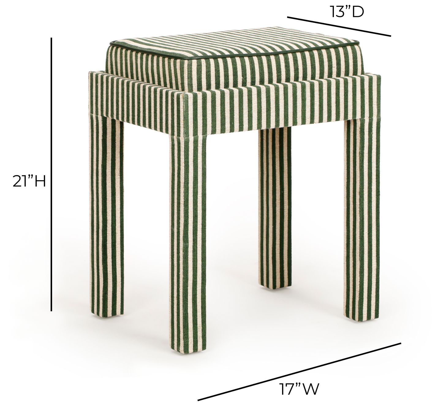 Image 5 Kora Green Cotton Jute Designer Stool more views