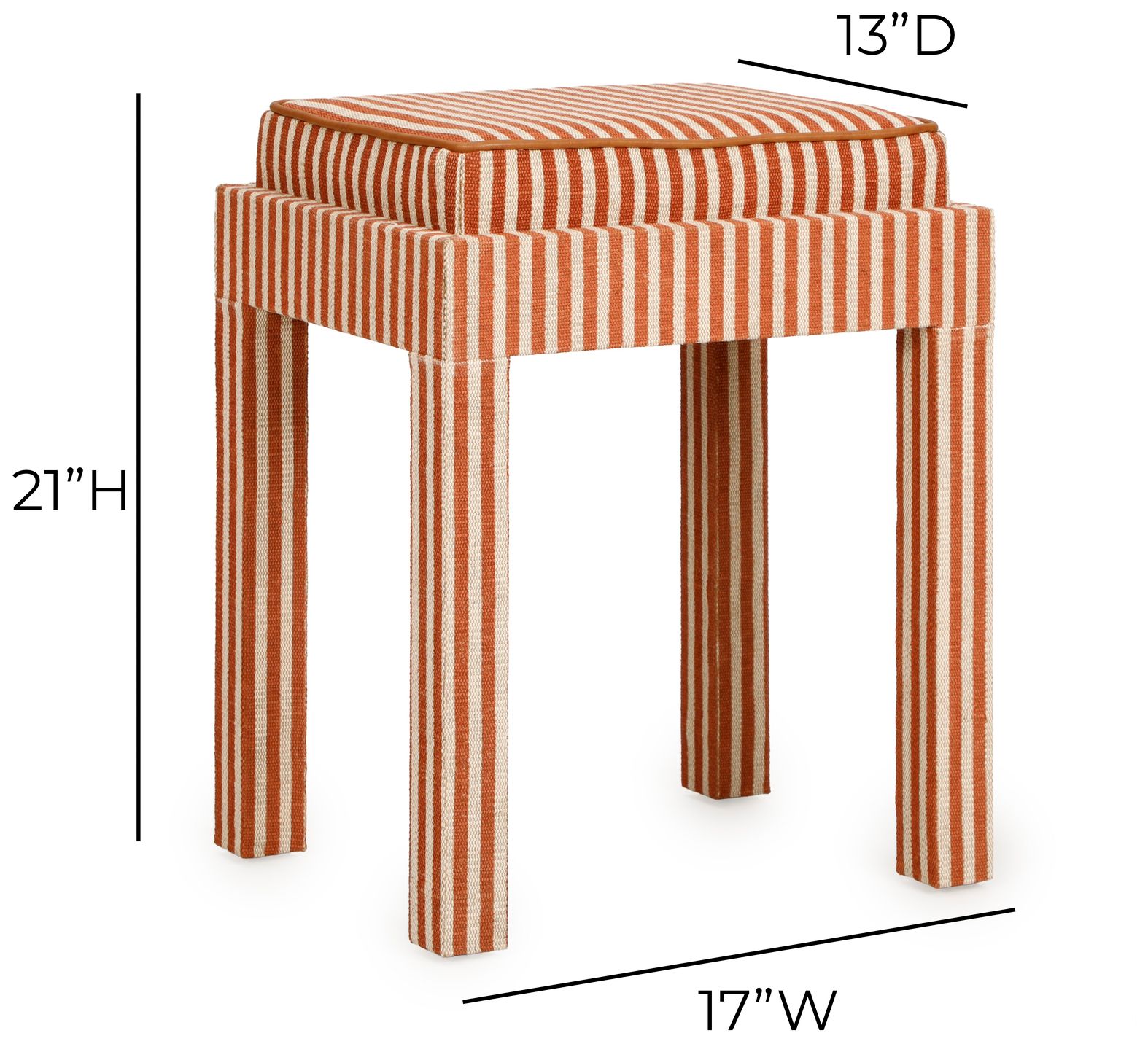 Image 6 Kora Terracotta Cotton Jute Designer Stool more views