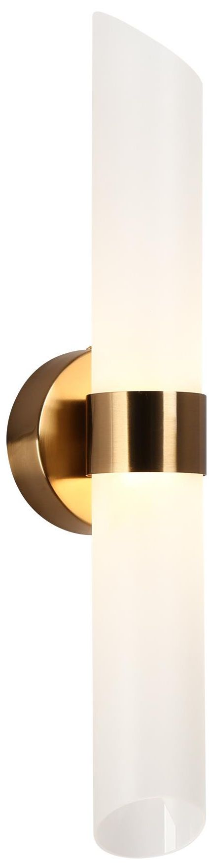 Image 2 Kore Modern LED Brass Wall Sconce Glass Light