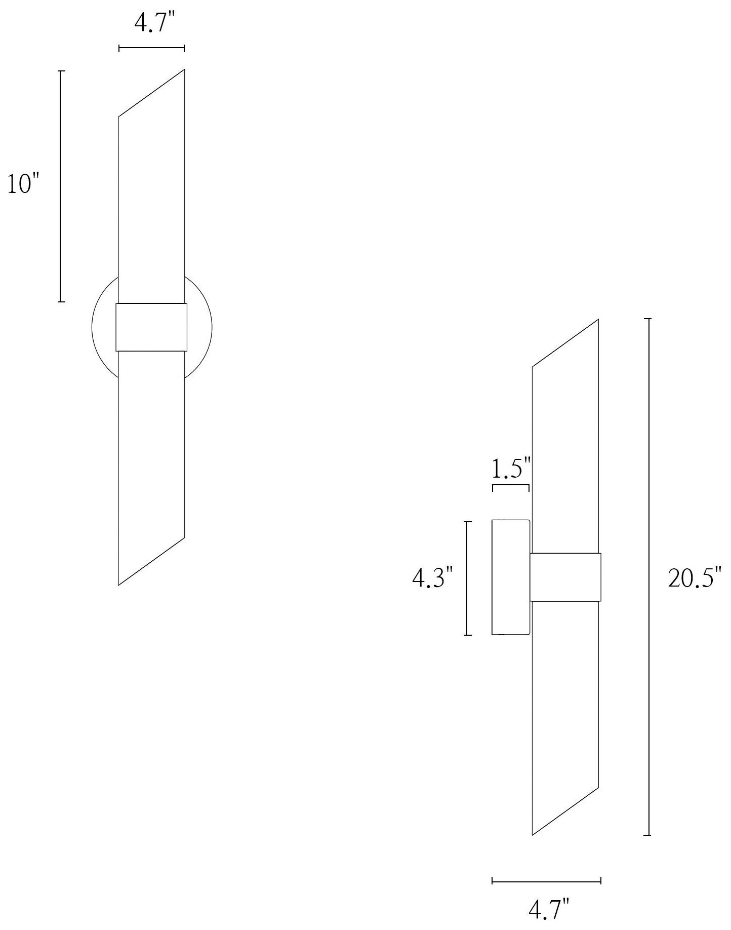 Image 5 Kore Modern LED Brass Wall Sconce Glass Light more views