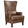 2_Kori Sierra Toffee Faux Leather Wingback Accent Chair