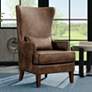 1_Kori Sierra Toffee Faux Leather Wingback Accent Chair