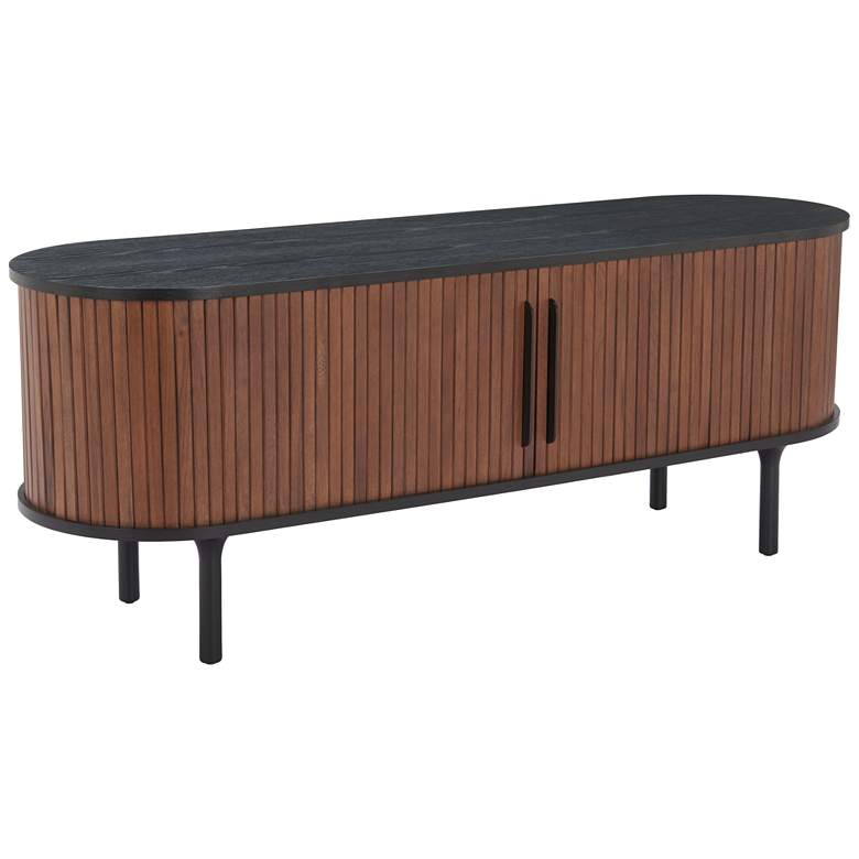 Image 1 Koriana Entertainment Stand Black & Walnut