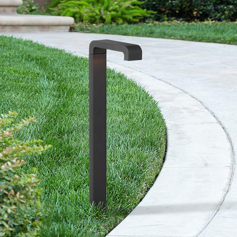 Image 1 Korinth 20 1/2" High Textured Black Outdoor LED Path Light