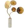 Kote Tree Statue - Large - Gold Finish on Metal with White Marbe Base