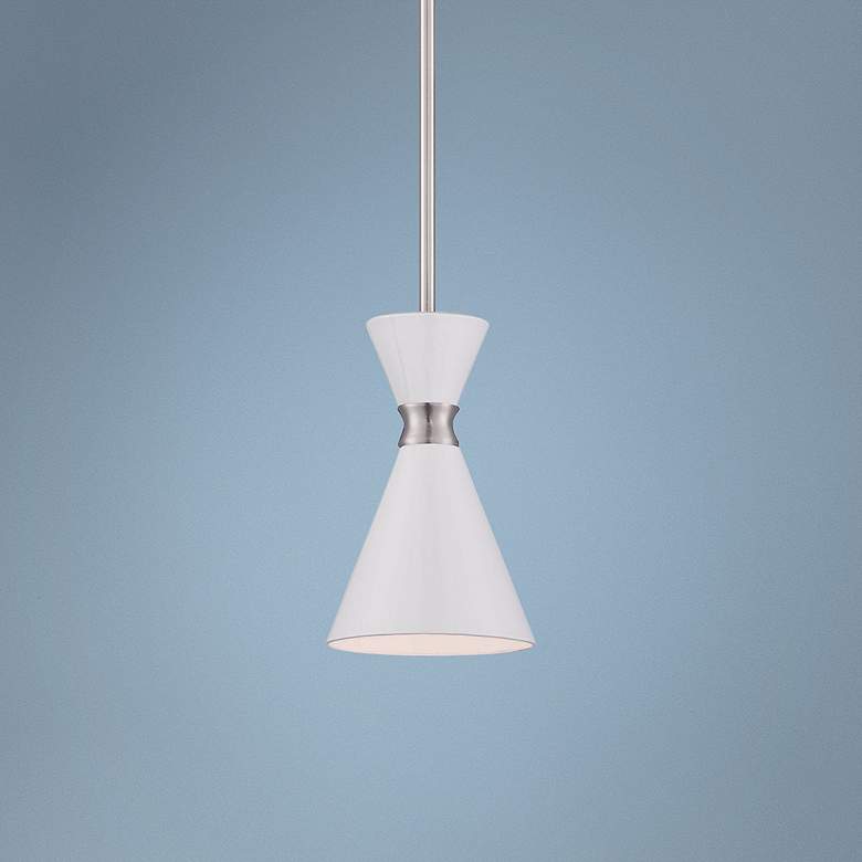 Image 1 Kovacs Conic 5 1/2 inch Wide Brushed Nickel Mini Pendant