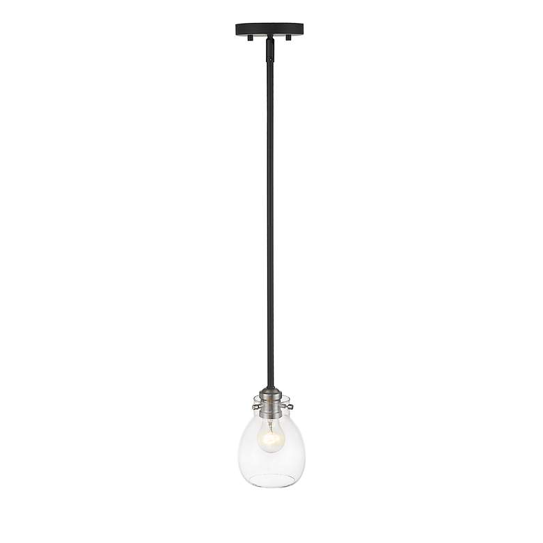 Image 4 Kraken by Z-Lite Matte Black + Brushed Nickel 1 Light Mini Pendant more views