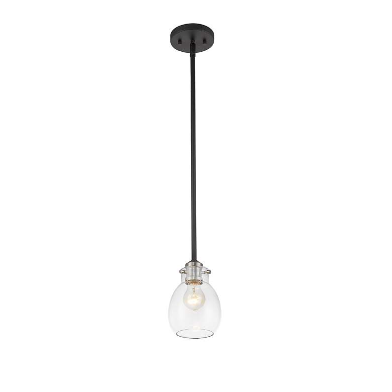 Image 6 Kraken by Z-Lite Matte Black + Brushed Nickel 1 Light Mini Pendant more views