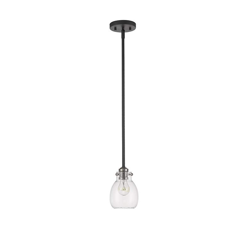 Image 7 Kraken by Z-Lite Matte Black + Brushed Nickel 1 Light Mini Pendant more views