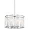 Krakow 14" Wide Chrome and Glass 6-Light Foyer Pendant Light