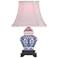 Krane 15"H Blue and White Porcelain English Jar Table Lamp