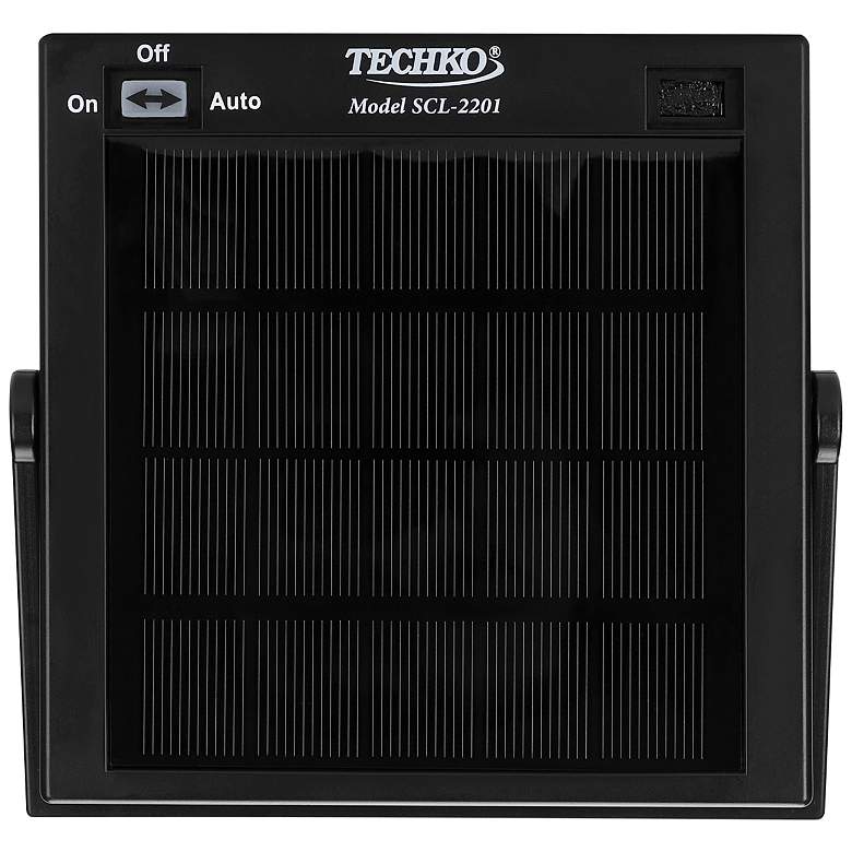 Image 3 Kremer 8" High Black Solar LED Candle Lantern with Handle more views