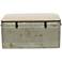 Kressen 38" Wide Gray Galvanized Metal Storage Bench