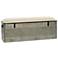 Kressen 50"W Distressed Galvanized Gray Metal Storage Bench