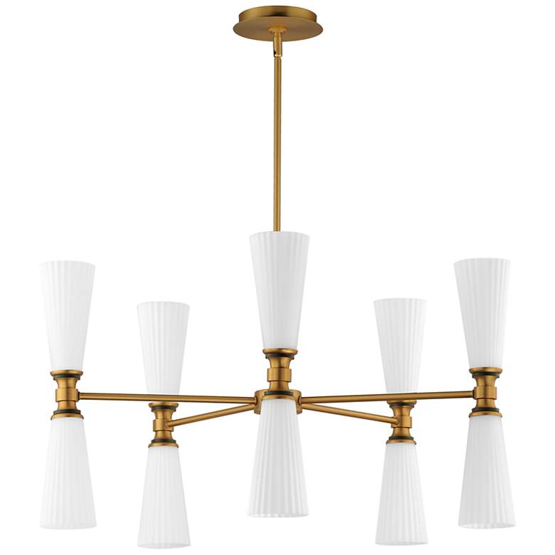 Image 1 Krevat 10-Light Chandelier Black / Natural Aged Brass