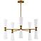 Krevat 10-Light Chandelier Black / Natural Aged Brass