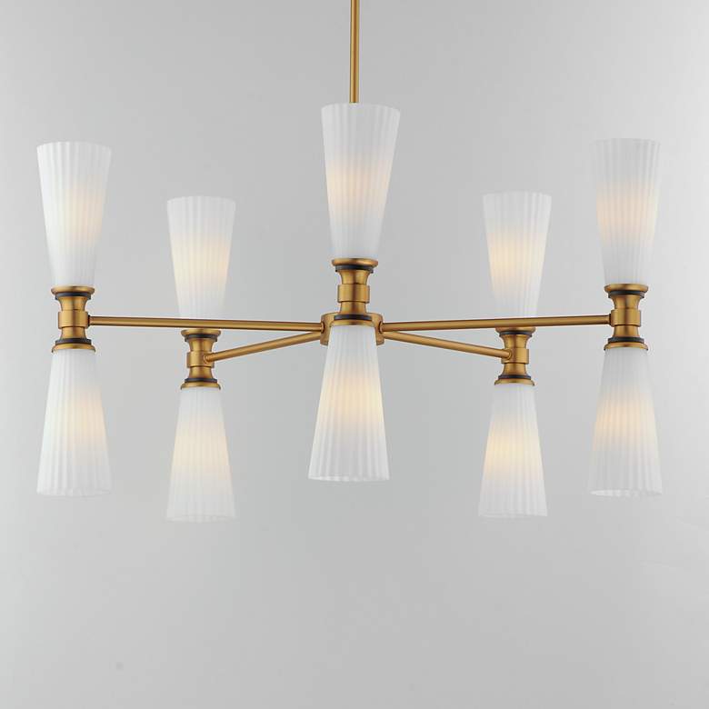 Image 2 Krevat 10-Light Chandelier Black / Natural Aged Brass more views