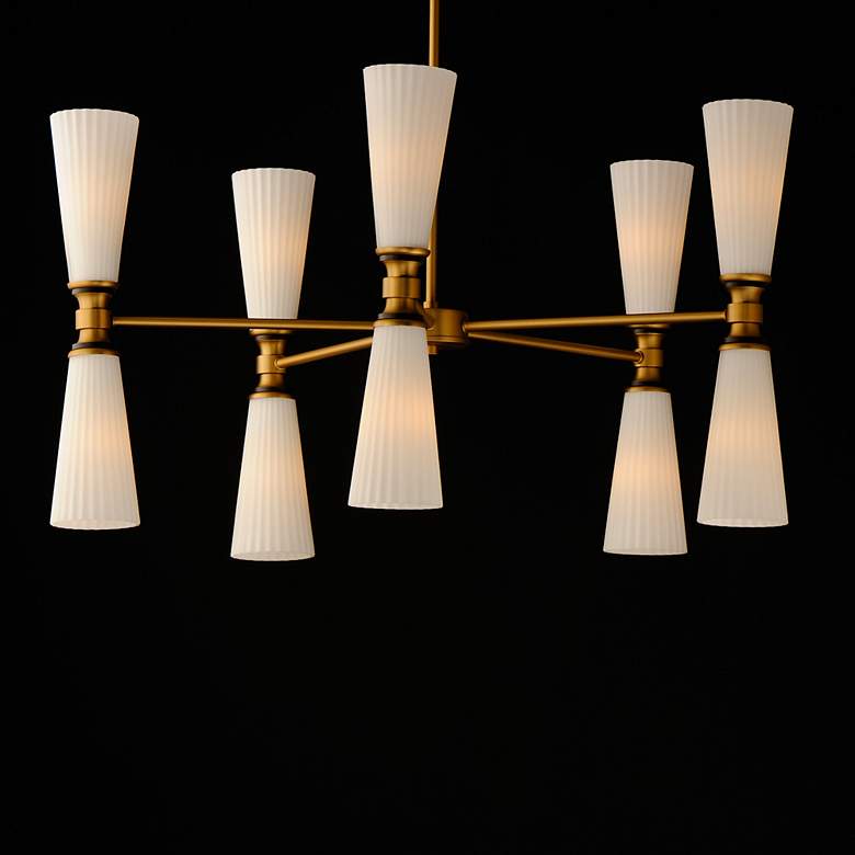 Image 4 Krevat 10-Light Chandelier Black / Natural Aged Brass more views