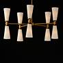 4_Krevat 10-Light Chandelier Black / Natural Aged Brass more views