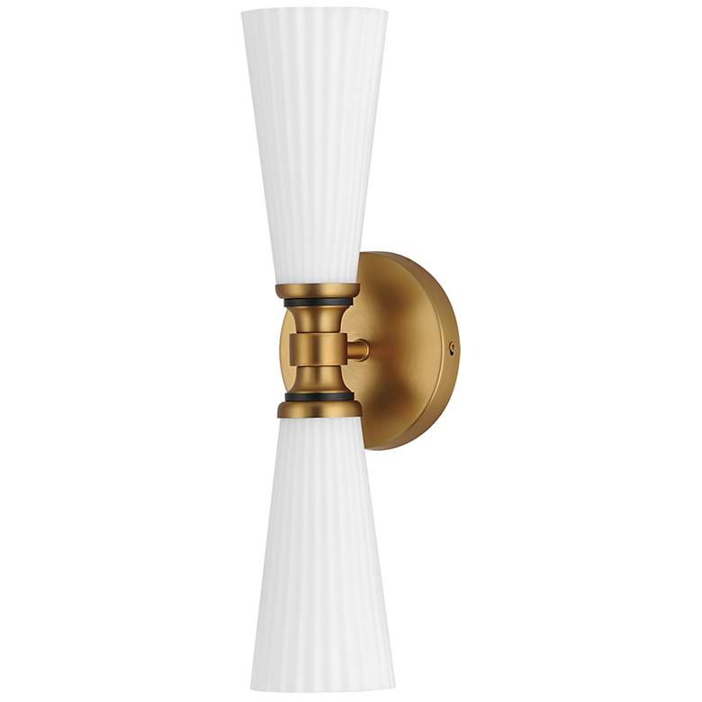 Image 1 Krevat 17" High Natural Aged Brass 2-Light Wall Sconce