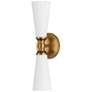 1_Krevat 17" High Natural Aged Brass 2-Light Wall Sconce