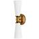 Krevat 17" High Natural Aged Brass 2-Light Wall Sconce