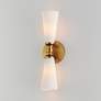 4_Krevat 17" High Natural Aged Brass 2-Light Wall Sconce more views