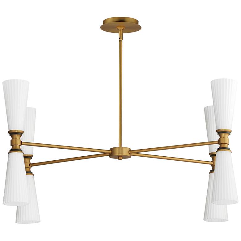 Image 1 Krevat 8-Light Chandelier Black / Natural Aged Brass