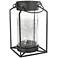 Krille Black Fairy Light Jar LED Outdoor Lantern Light